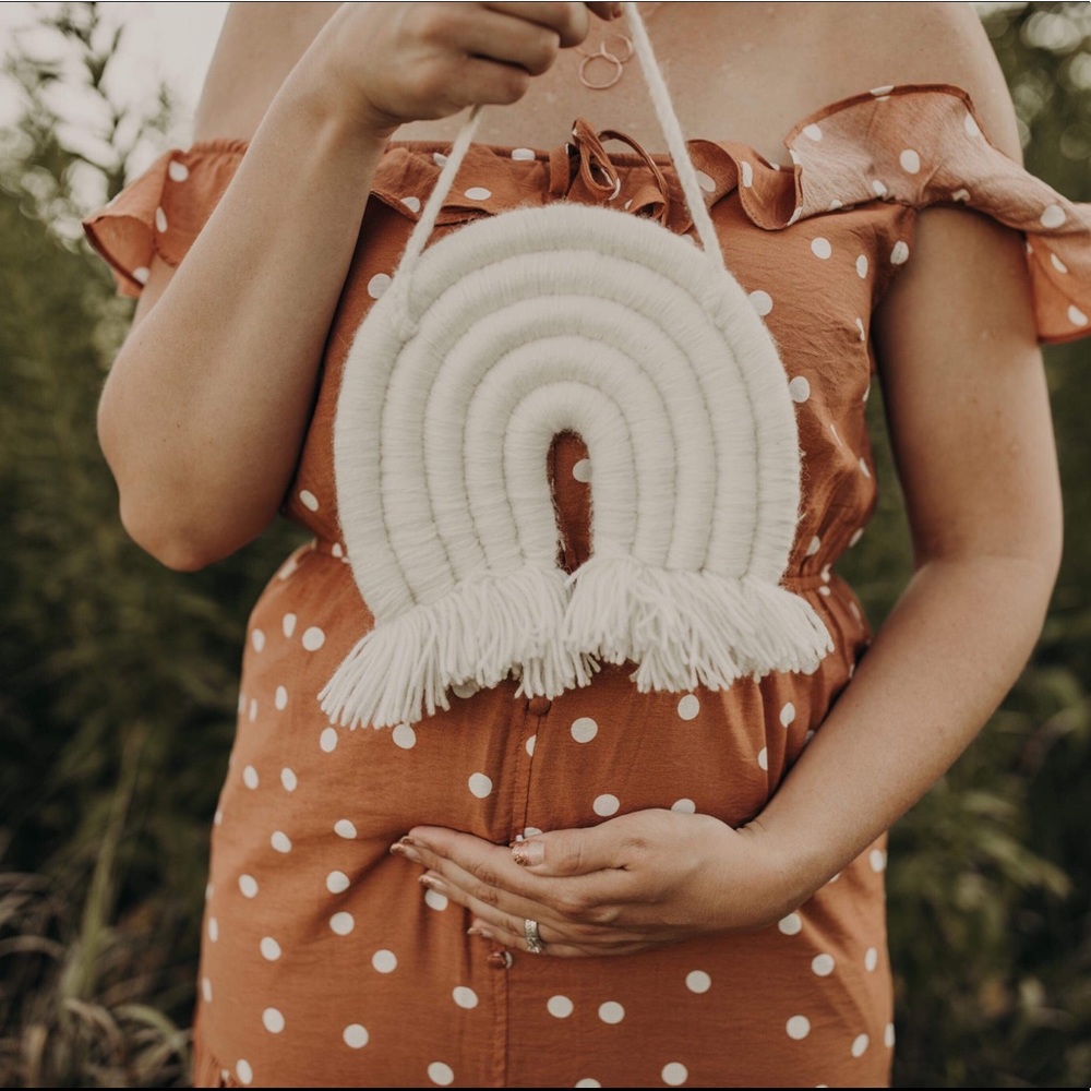 PinkBlush Rust Polka Dot maxi dress